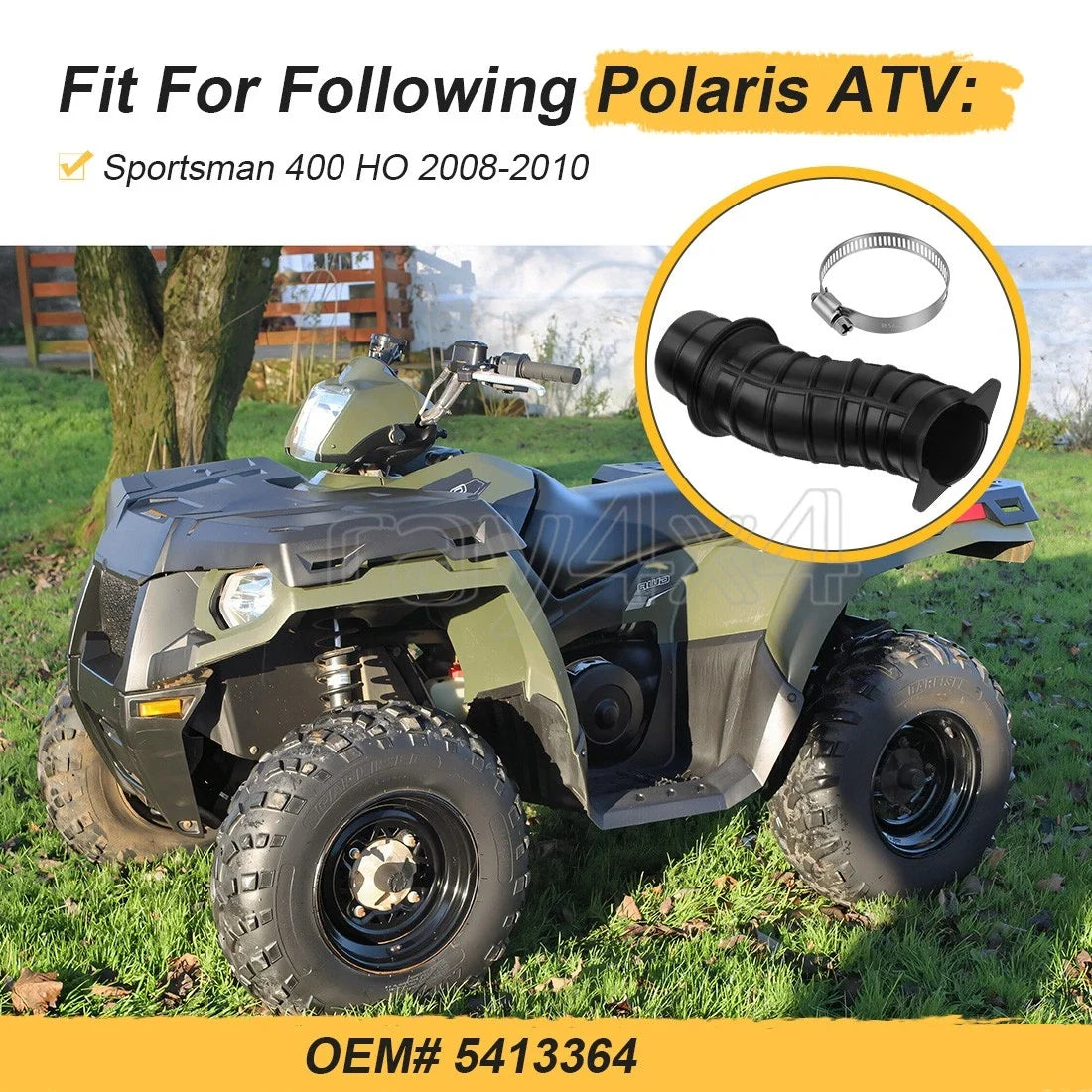 Air Box Intake Boot for Polaris Sportsman 400 HO (2008–2010) 5413364