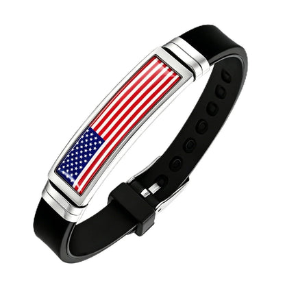 American Flag Bracelet for Women - Adjustable Patriotic Jewelry