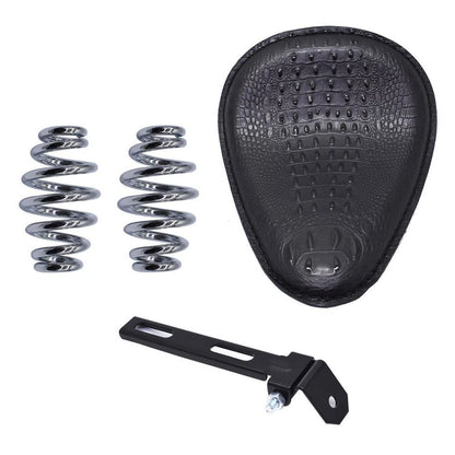 Black Soft Leather Solo Seat Bracket for Honda Bobber Chopper