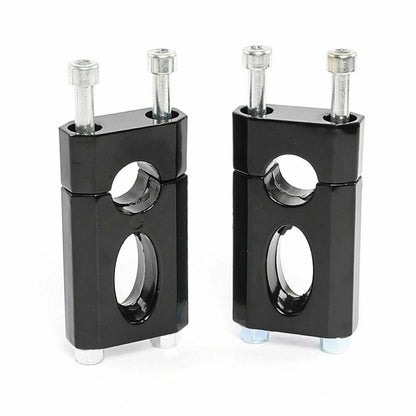 Set of 2 Black Handlebar Mount Clamps Risers 7/8" for Honda XR50 CRF50