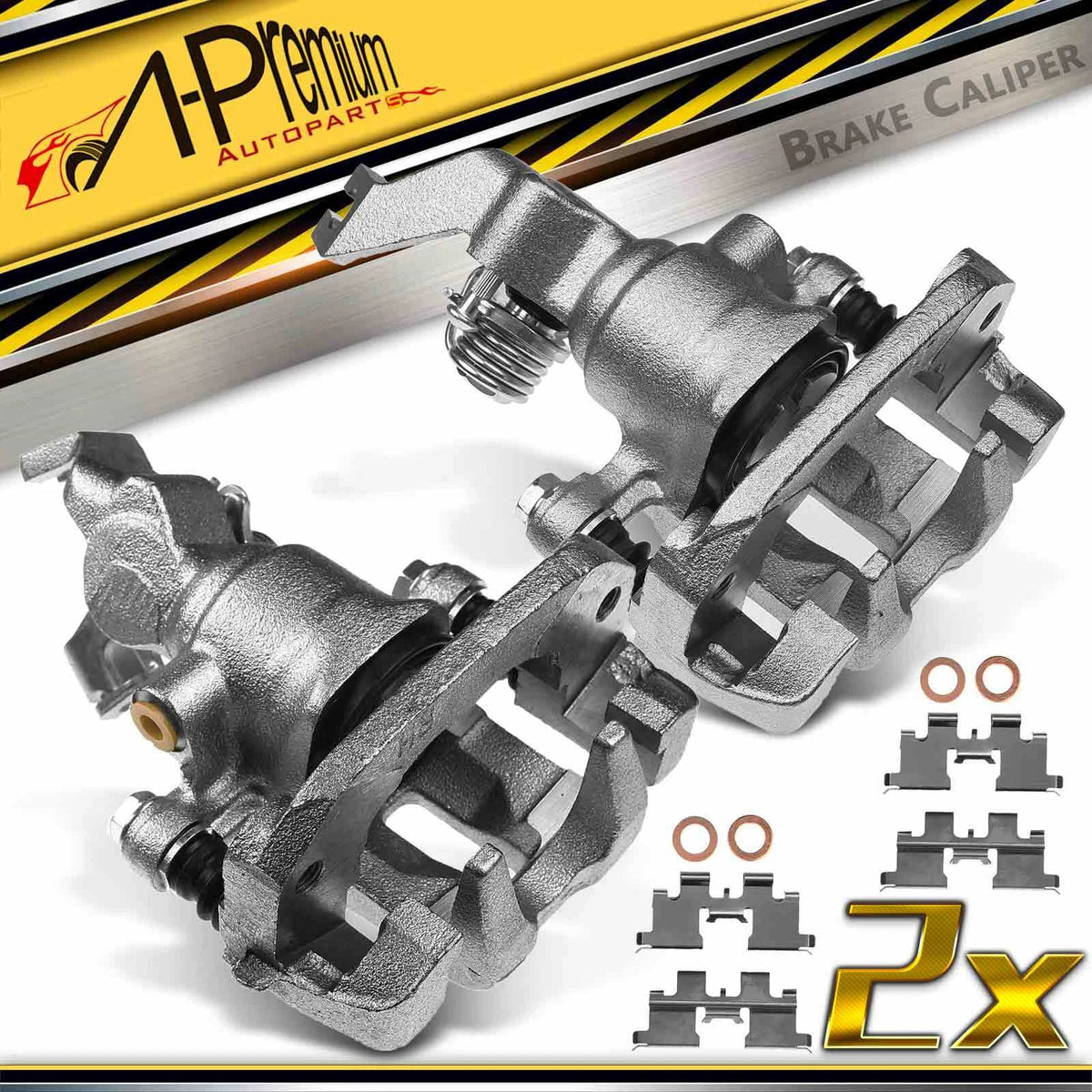 Pair Rear Brake Calipers with Bracket for Datsun 280ZX (1982–1983) 44011-P9490RE, 44001-P9490RE