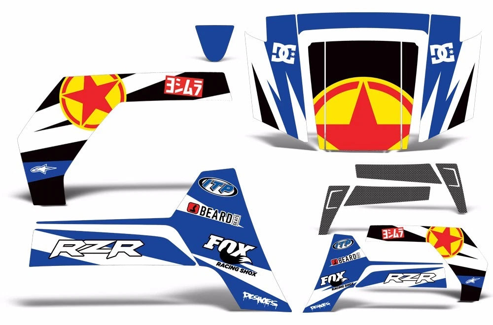 Graphics Kit Decals Stickers for Polaris RZR 800 S (2006–2010)