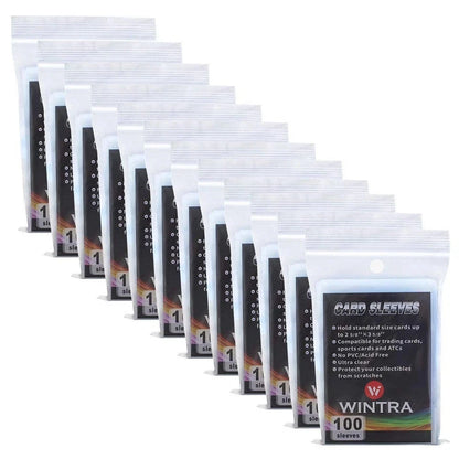 1200 Count Ultra Clear Penny Card Sleeves for Trading Cards