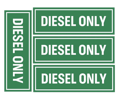 2" x 6" Diesel Only Vinyl Stickers for Trucks (Safety Decals)