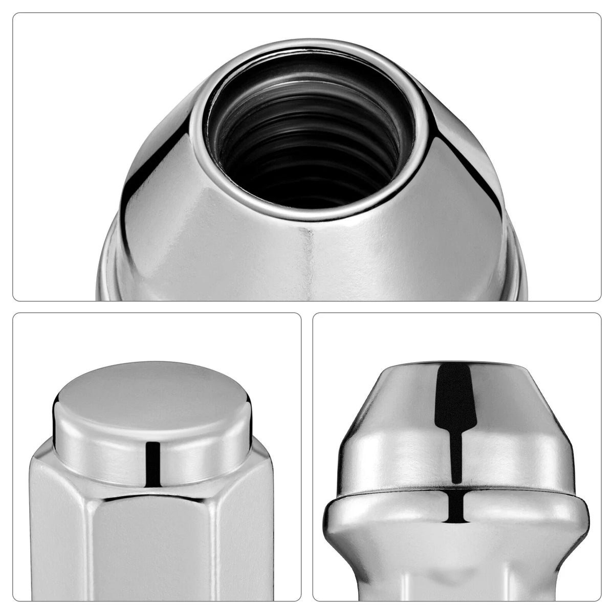Set of 24 Chrome 14x2 Lug Nuts for Ford F-150/250/350 (2004–2014)