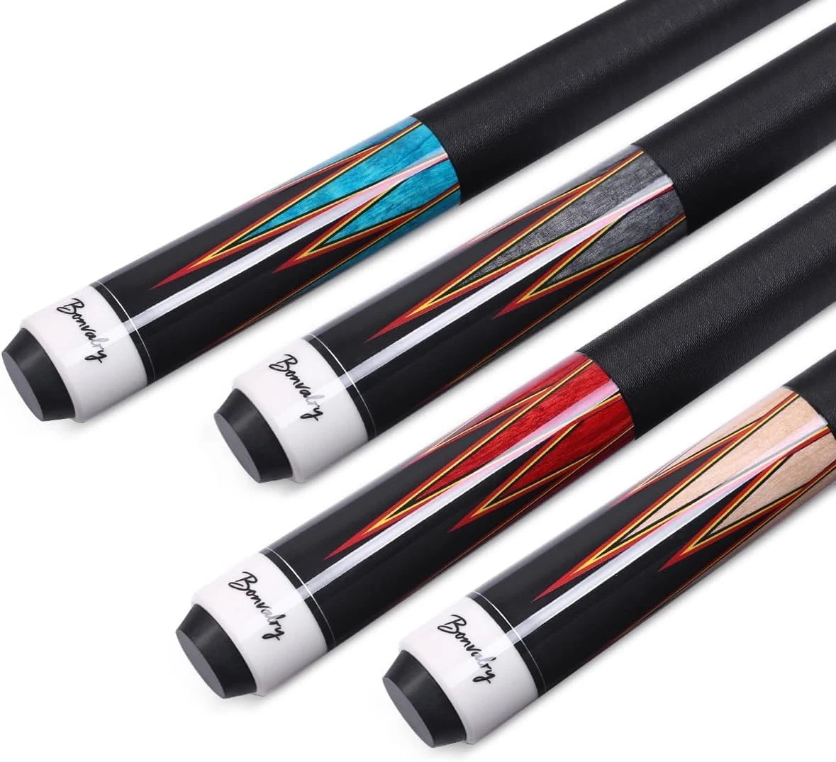 Set of 4 Professional Pool Cues for Maple Cues