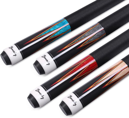 Set of 4 Professional Pool Cues for Maple Cues