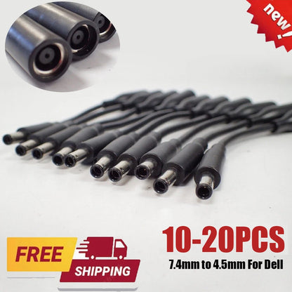 10PC Power Charger Converter Adapter Cable 7.4mm to 4.5mm for Dell