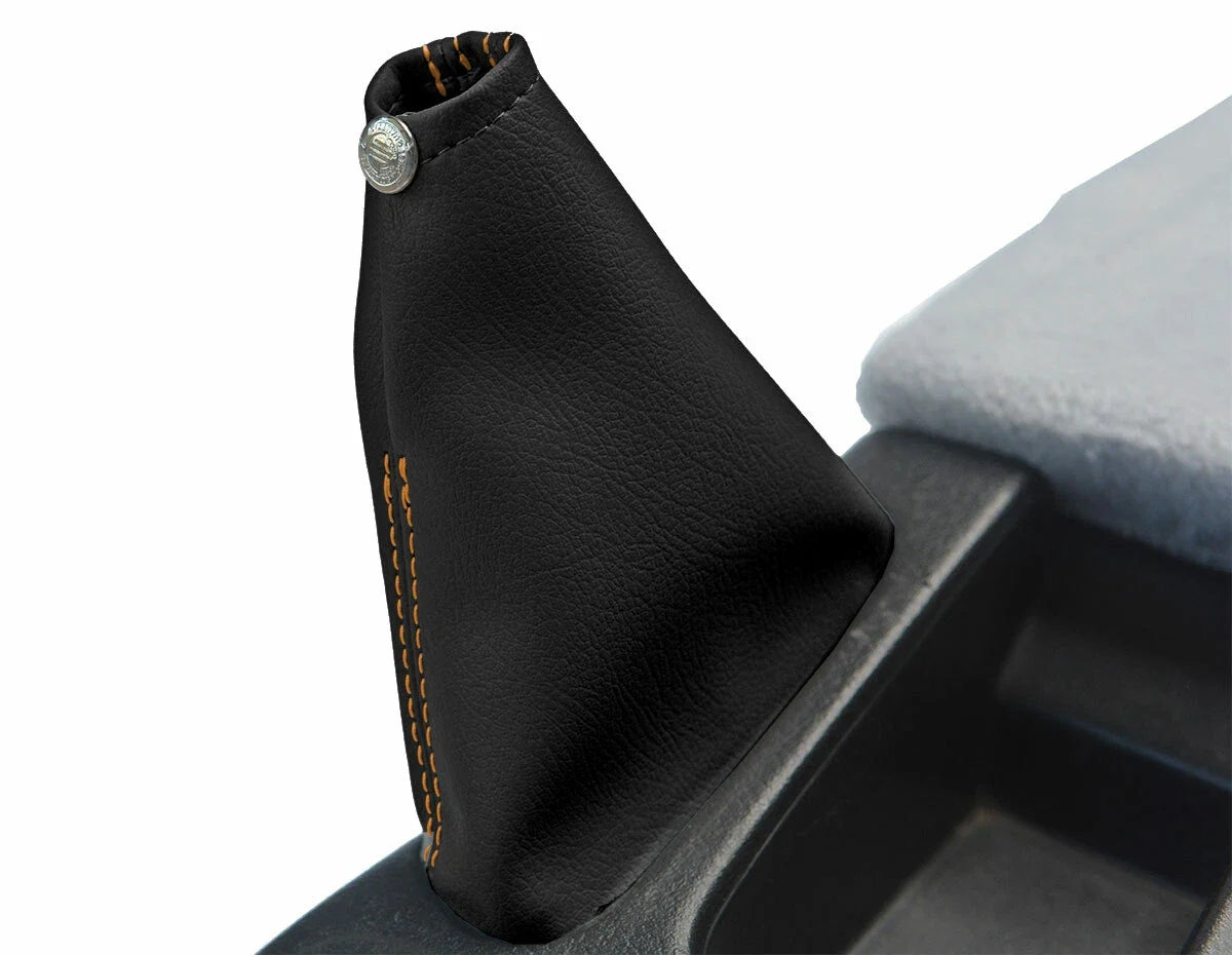 E Brake Boot Cover for Nissan Skyline R32 (1989–1993) Black Orange Stitch