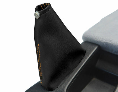 E Brake Boot Cover for Nissan Skyline R32 (1989–1993) Black Orange Stitch