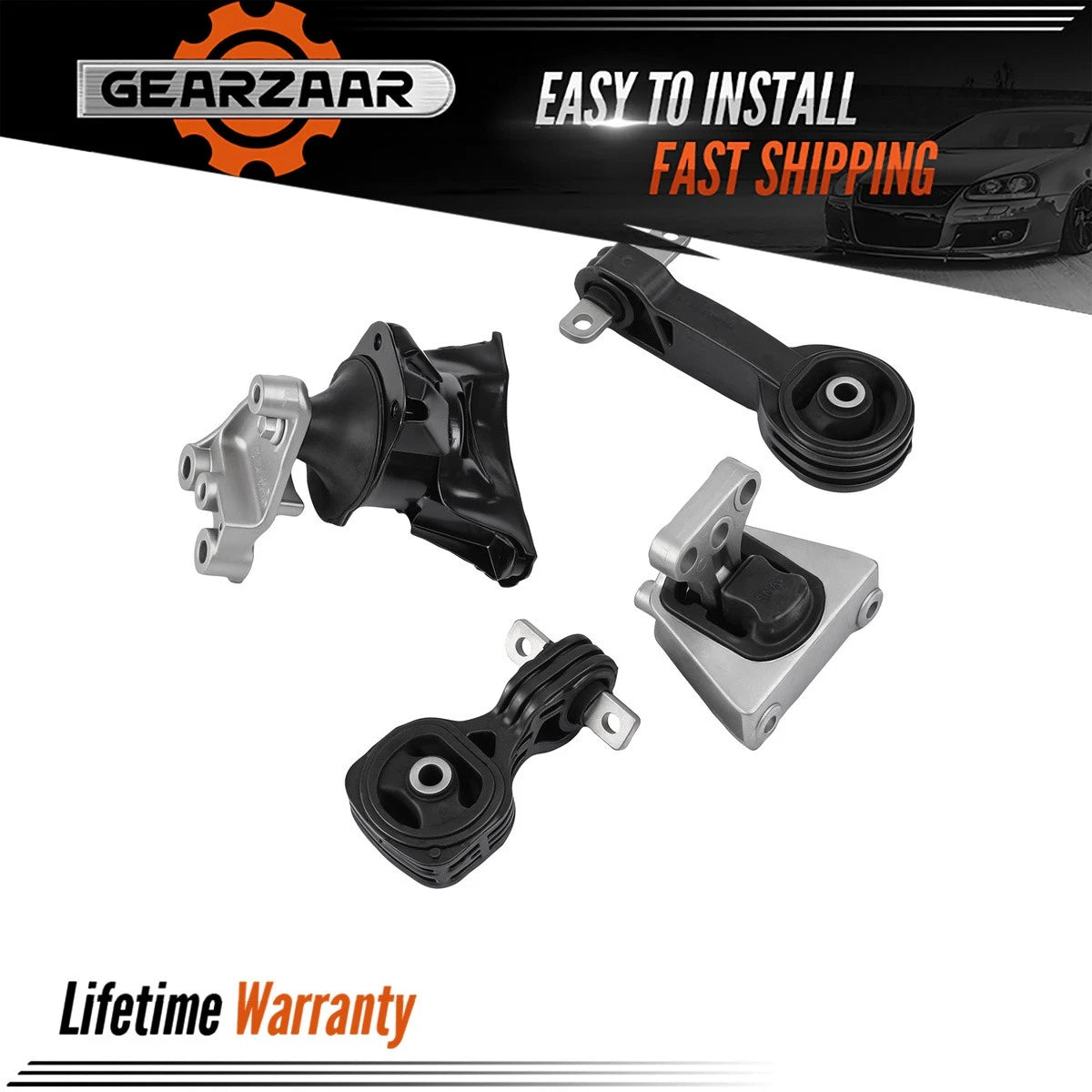 Set of 4 Engine Motor & Trans Mounts for Honda Civic 2006–2011 (A4534, A4543, A4546, A4530)
