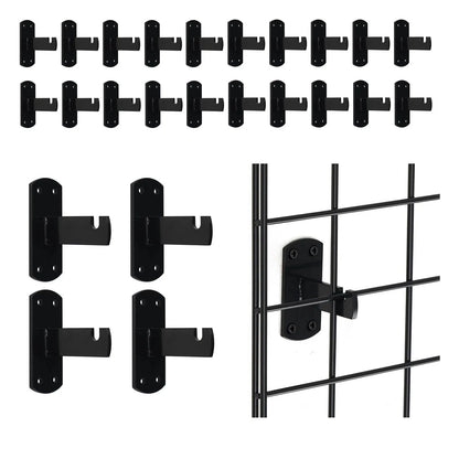 Set of 24 Gridwall Mount Brackets for Grid or Slatgrid Panels