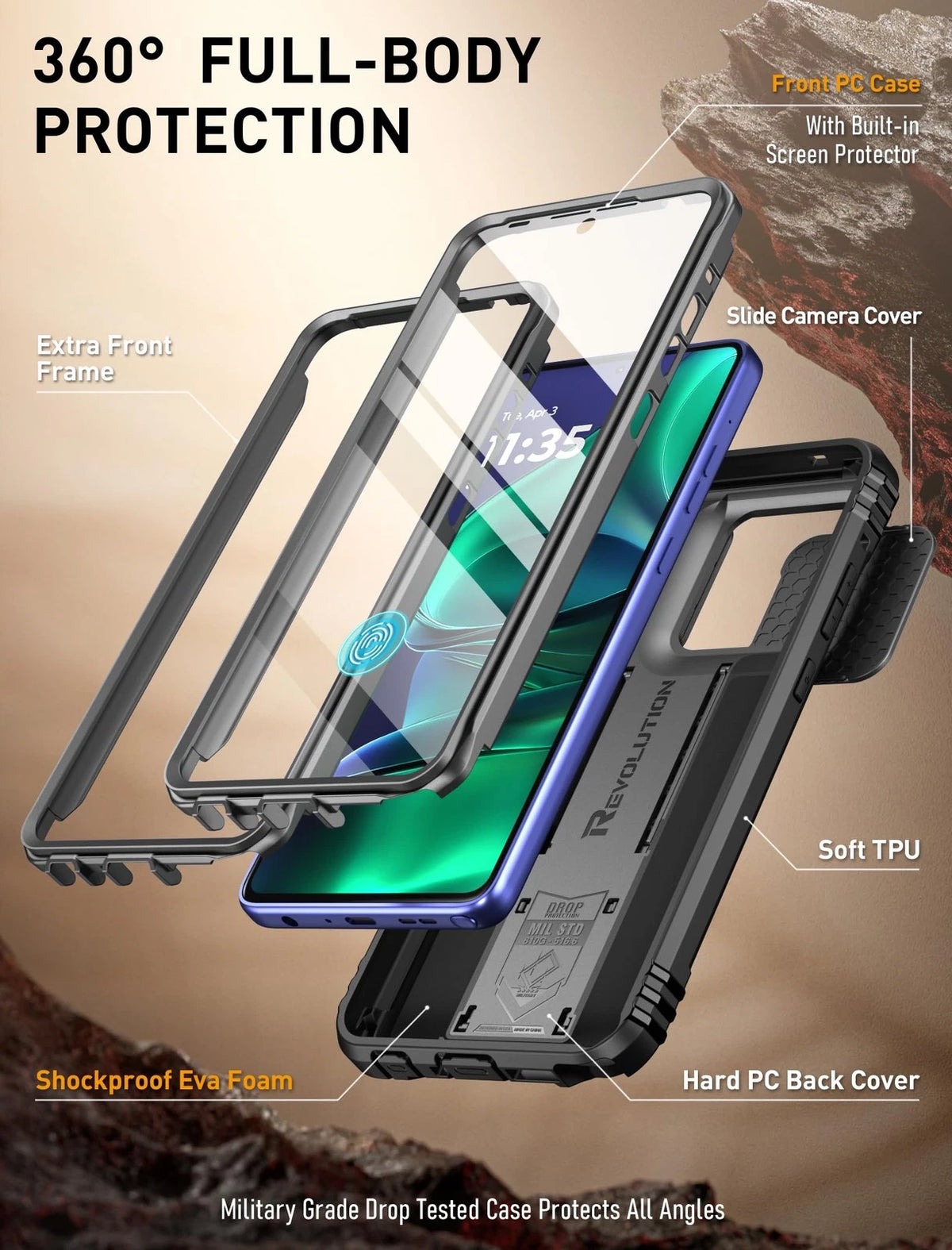 Poetic Revolution Case for Motorola Moto G Stylus (5G) (2025) - Black