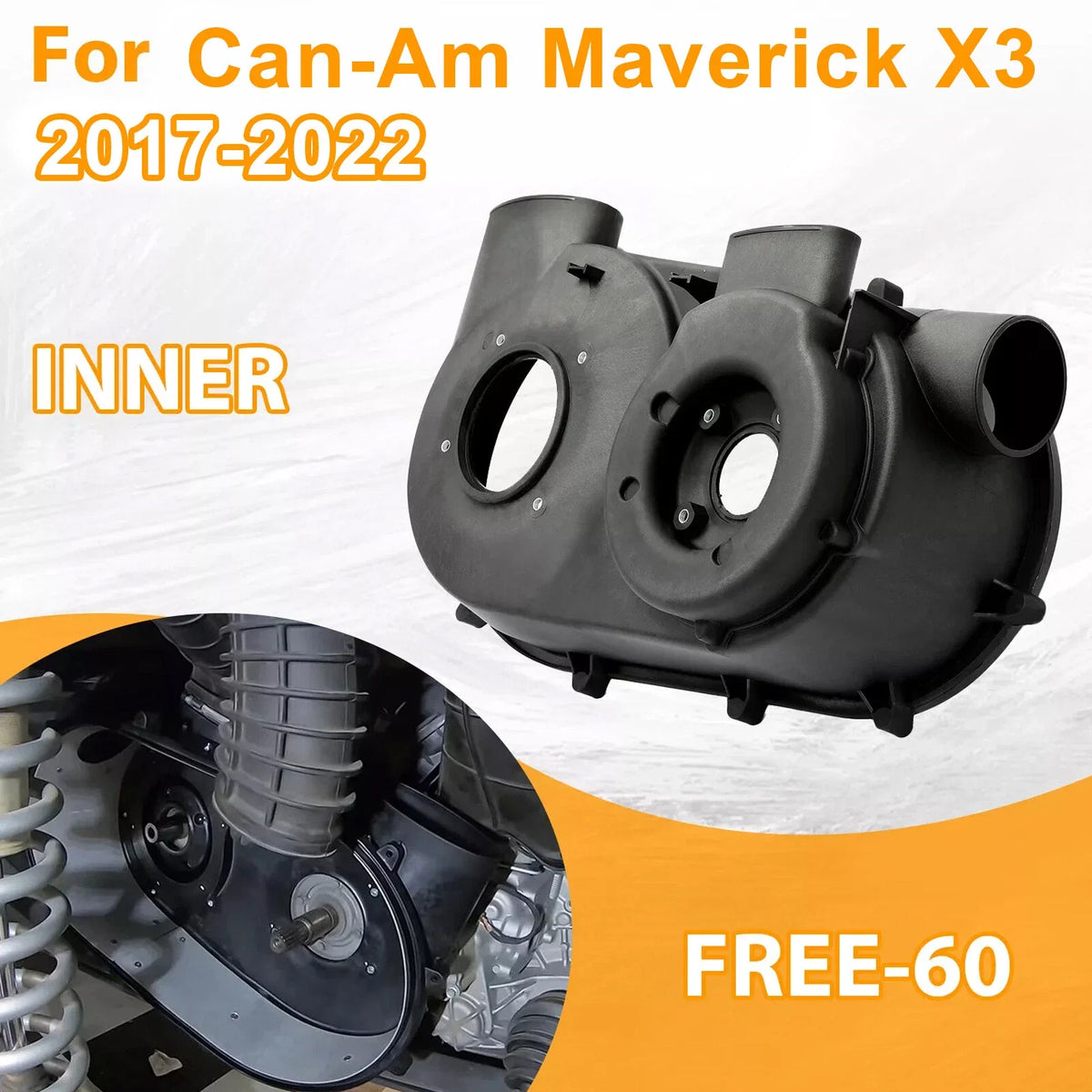 Inner Variator Clutch Plate Belt Cover for Can Am Maverick X3 (2017–2024) 420212609
