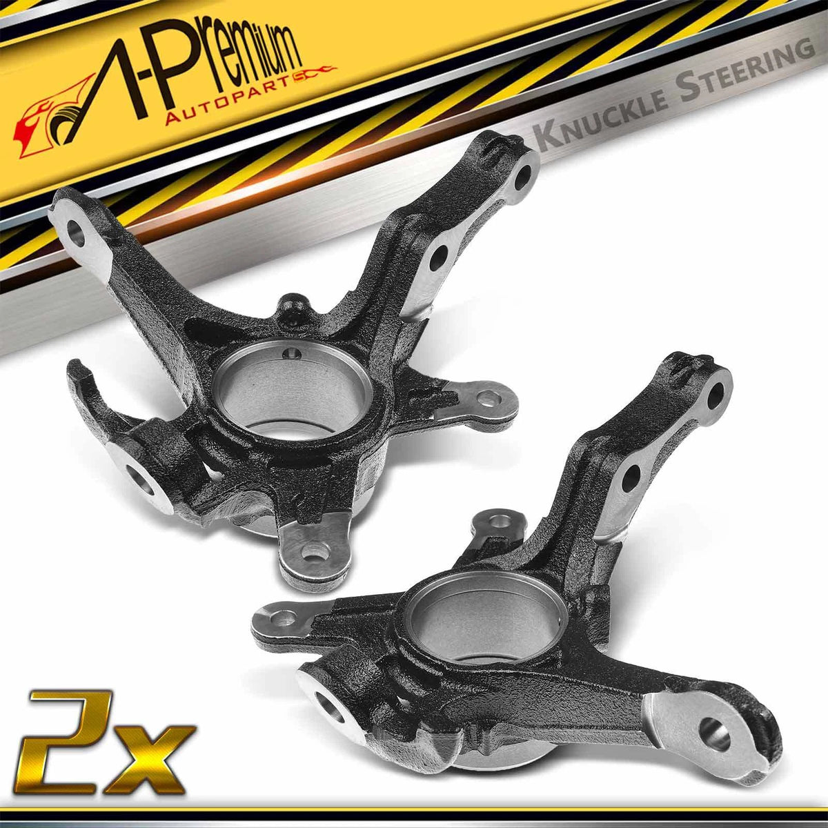 2X Front Steering Knuckle for Honda Civic (2012) 51216-TR3-Y00, 51216-TR0-A00