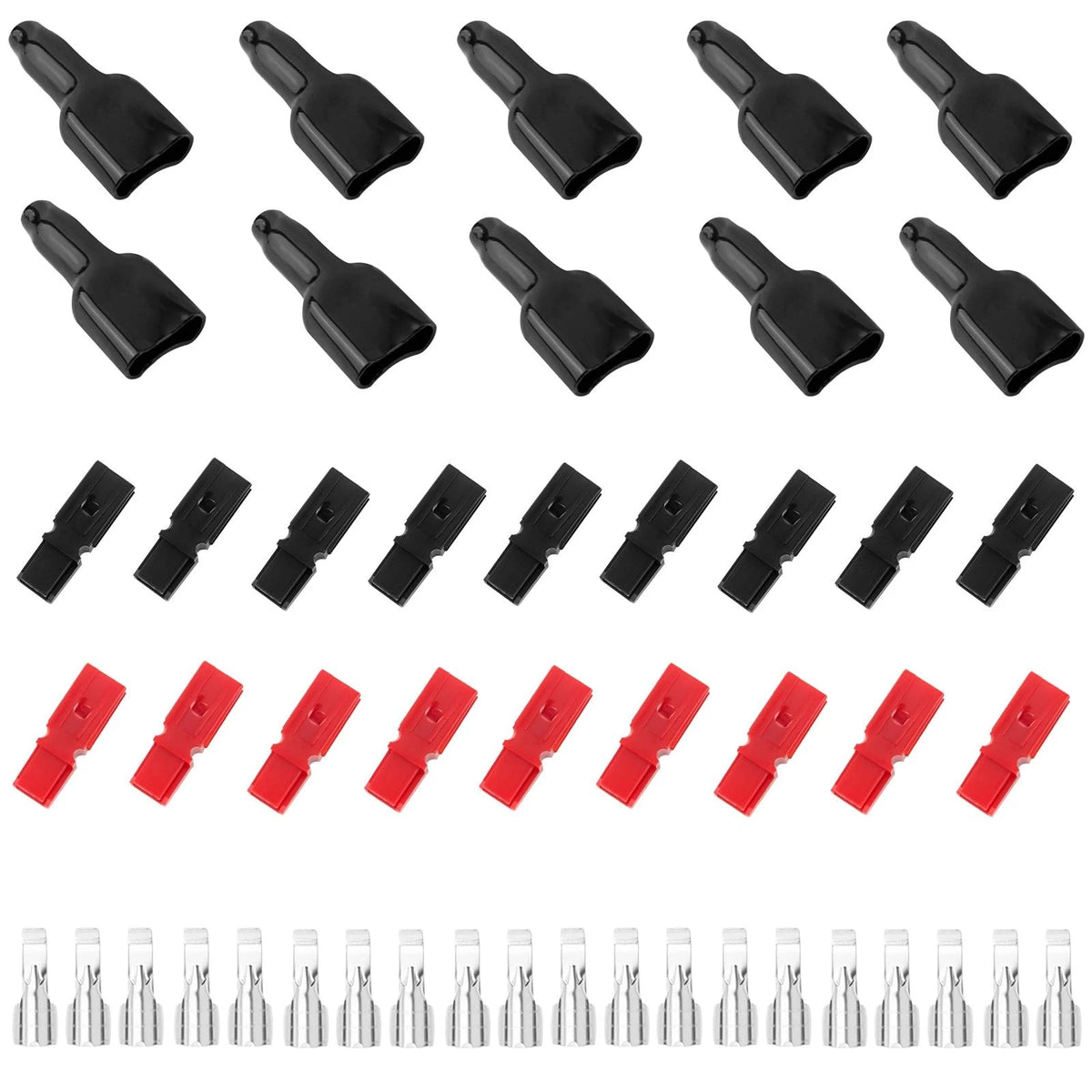 45Amp Power Connectors Kit for Automotive (4-6mm, 10-12 AWG, 50pcs)