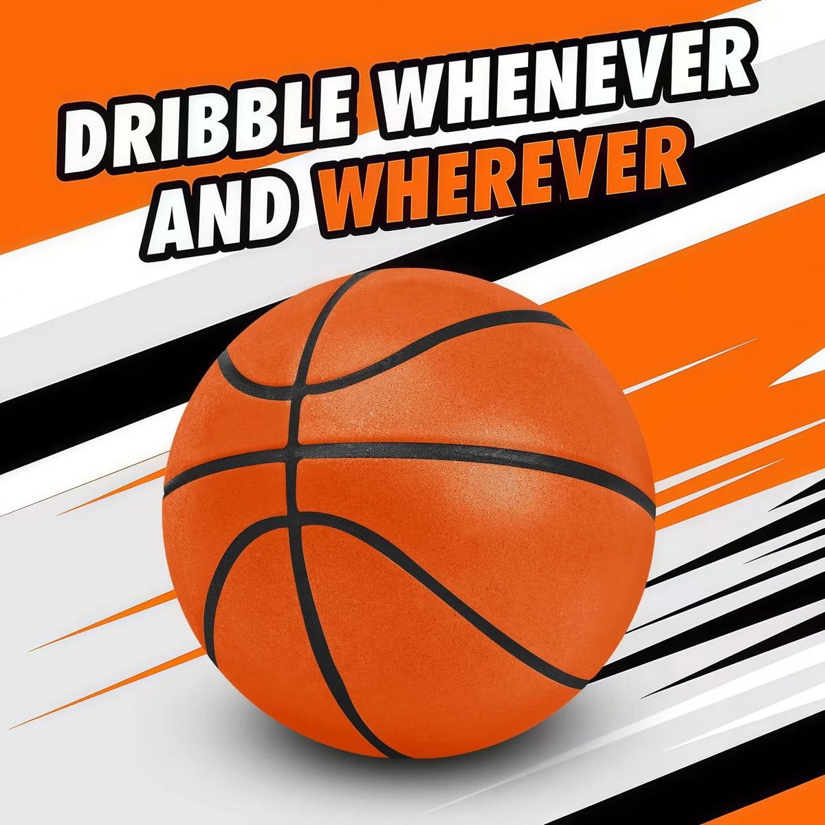 Silent Basketball Size 5 (27.5") - Dark Orange