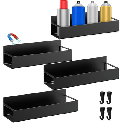 Set of 4 Magnetic Spray Can Holders for Toolbox Wall Mount