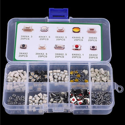 250pcs Touch Tap Button Micro Switch for Car Remote Key Alarm