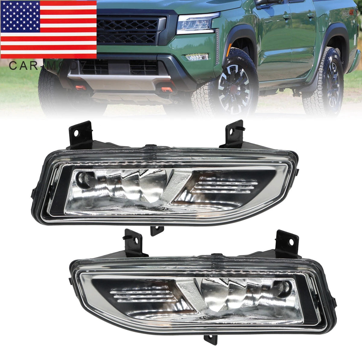 Front Clear Fog Light Bumper Lamps for Nissan Frontier (2022–2024)