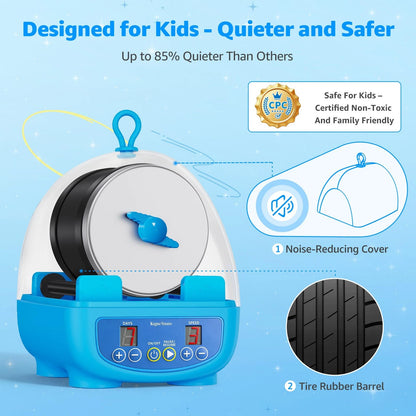 KomeStone K5 Rock Tumbler for Kids & Starters (Dual Noise-Reducing)