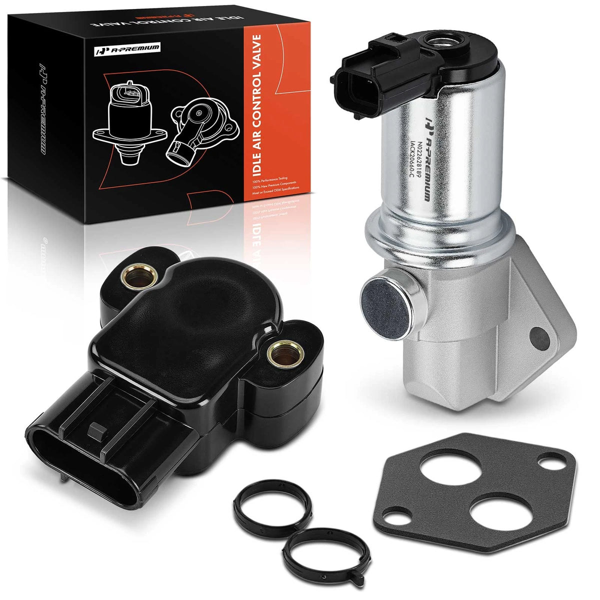2X Idle Air Control Valve & Throttle Position Sensor Set for Ford (F50Y9F715A, F50Z9F715AB, F5OE9F715AA)