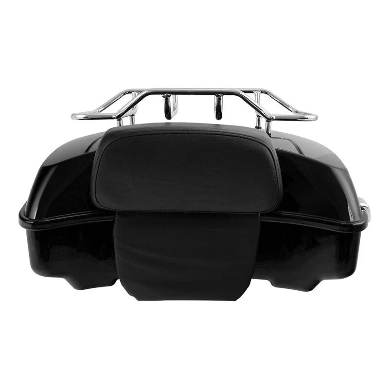 Chopped Trunk Backrest Pad Mount Rack Plate for Harley Street Glide (2014–2026)