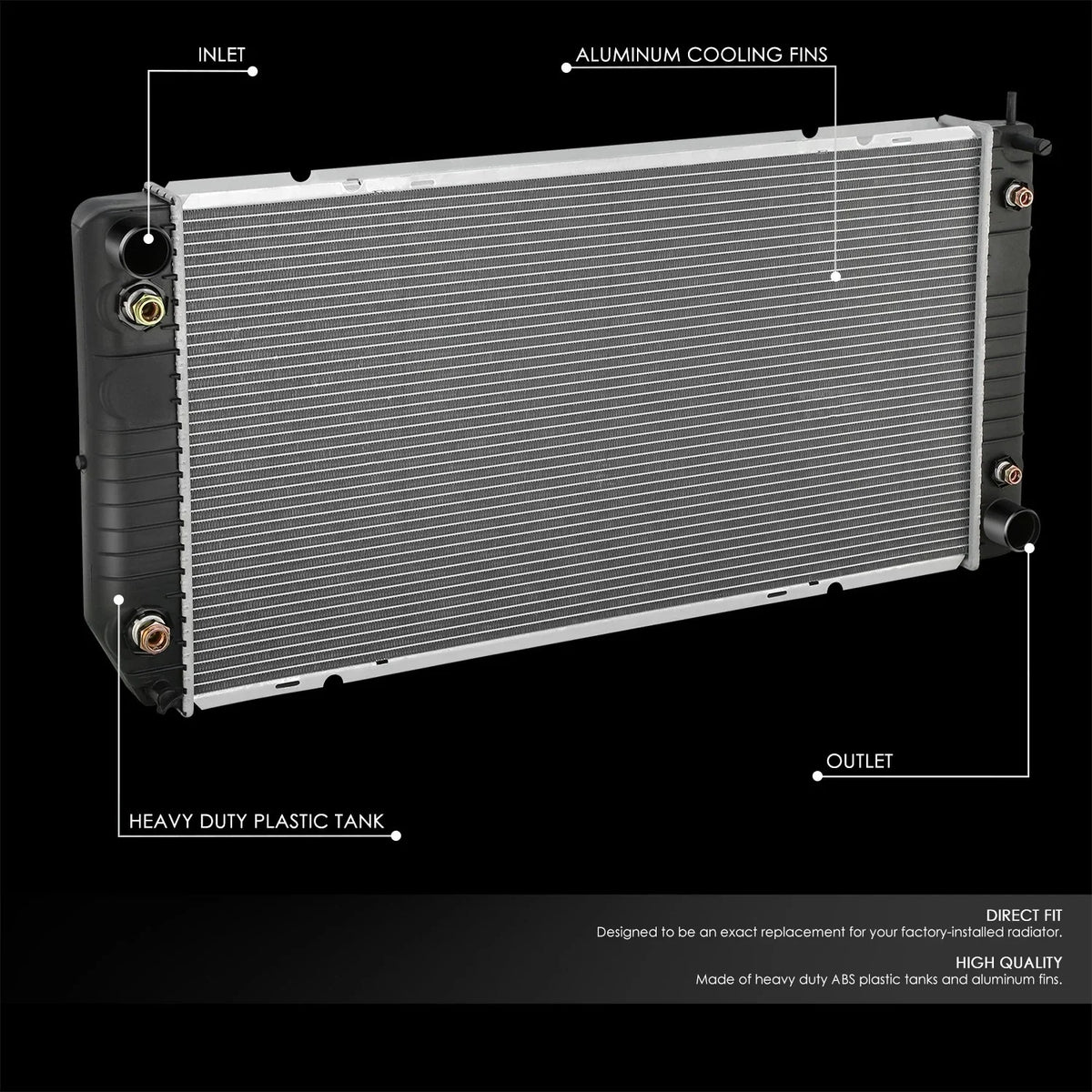 Aluminum Radiator Replacement for GMC Savana/Express G3500 (1996–2002) DPI2043