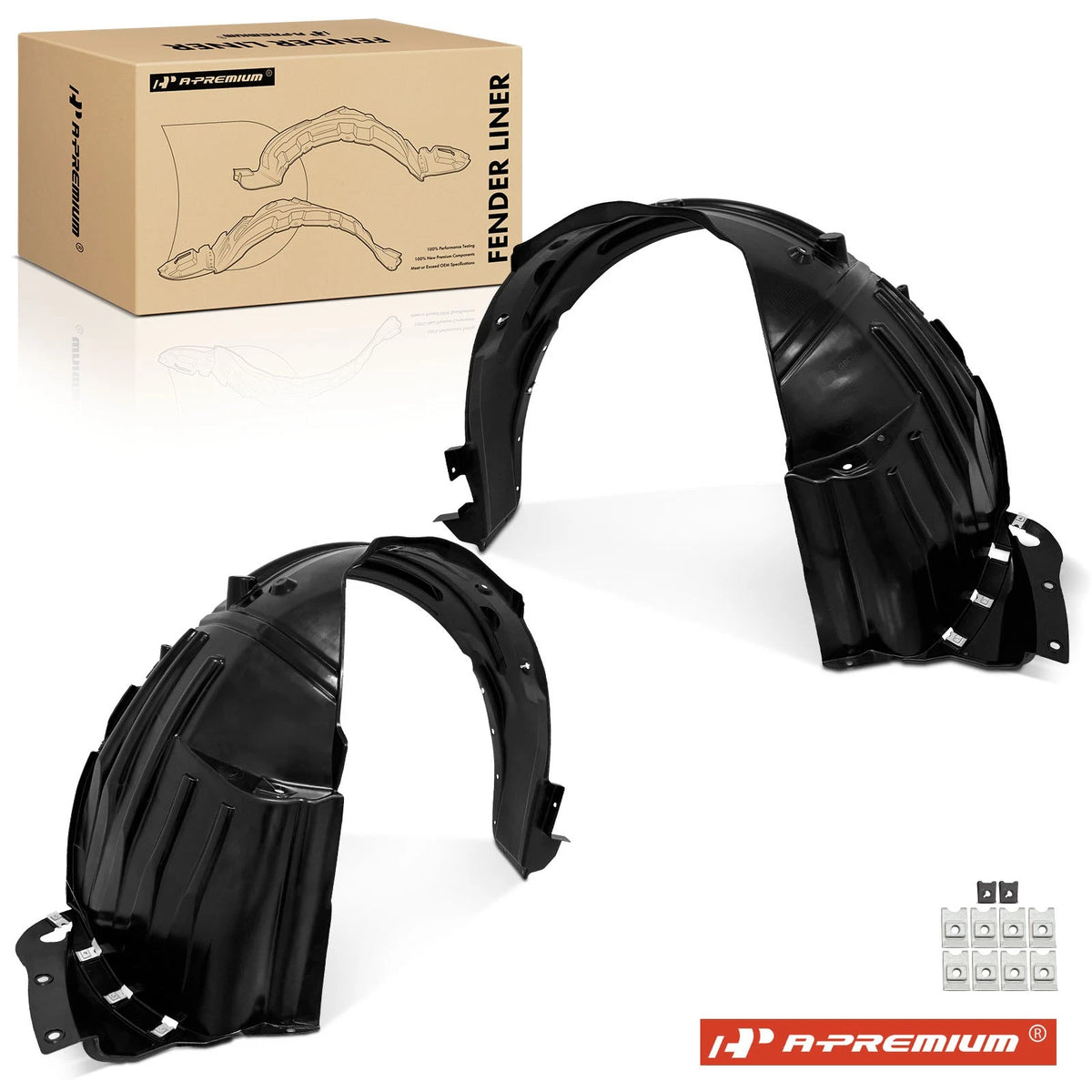 2X Front Dustproof Inner Fender Liner Splash Shield for Honda Pilot (74151SZAA00, 74101SZAA00, HO1248135, HO1249135)