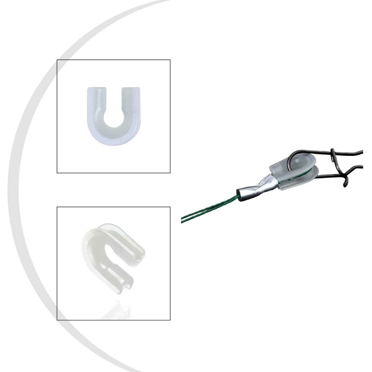 20PCS Glow in the Dark U Type Fishing Connectors for Tackle