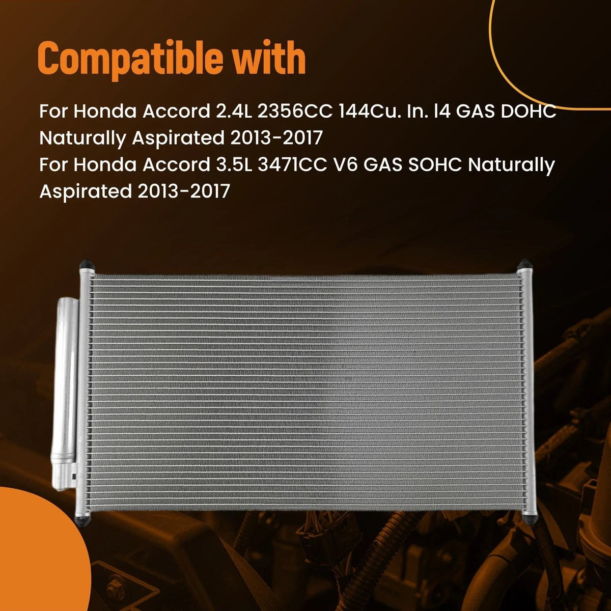 Cooling Radiator & Condenser for Honda Accord 2.4L 2.3L (2013–2017) CU13363 A13363