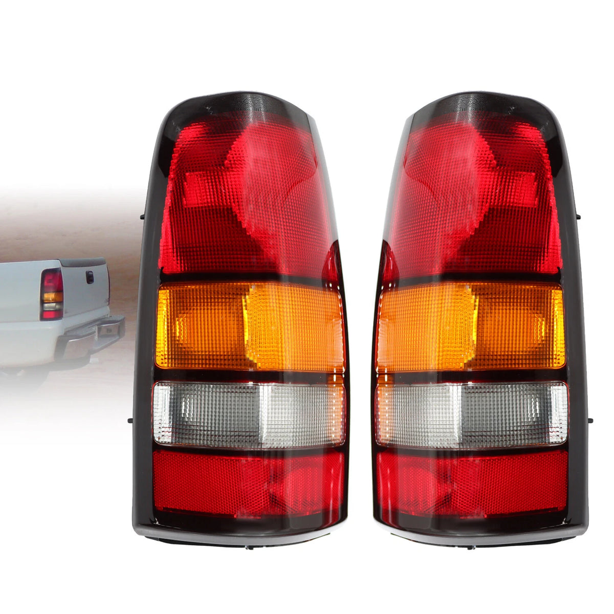 Tail Light Lamp Set for GMC Sierra 1500 (2004–2006) 13929913, 19169022-PFM, GM2801177