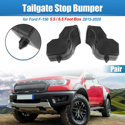 1 Pair Rubber Tailgate Stop Bumper FL3Z-99439A00-B FL3Z-99439A00-A for Ford F150 (2015–2023)