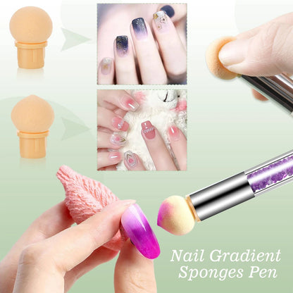 17 Pcs Nail Sponges Set for Ombre
