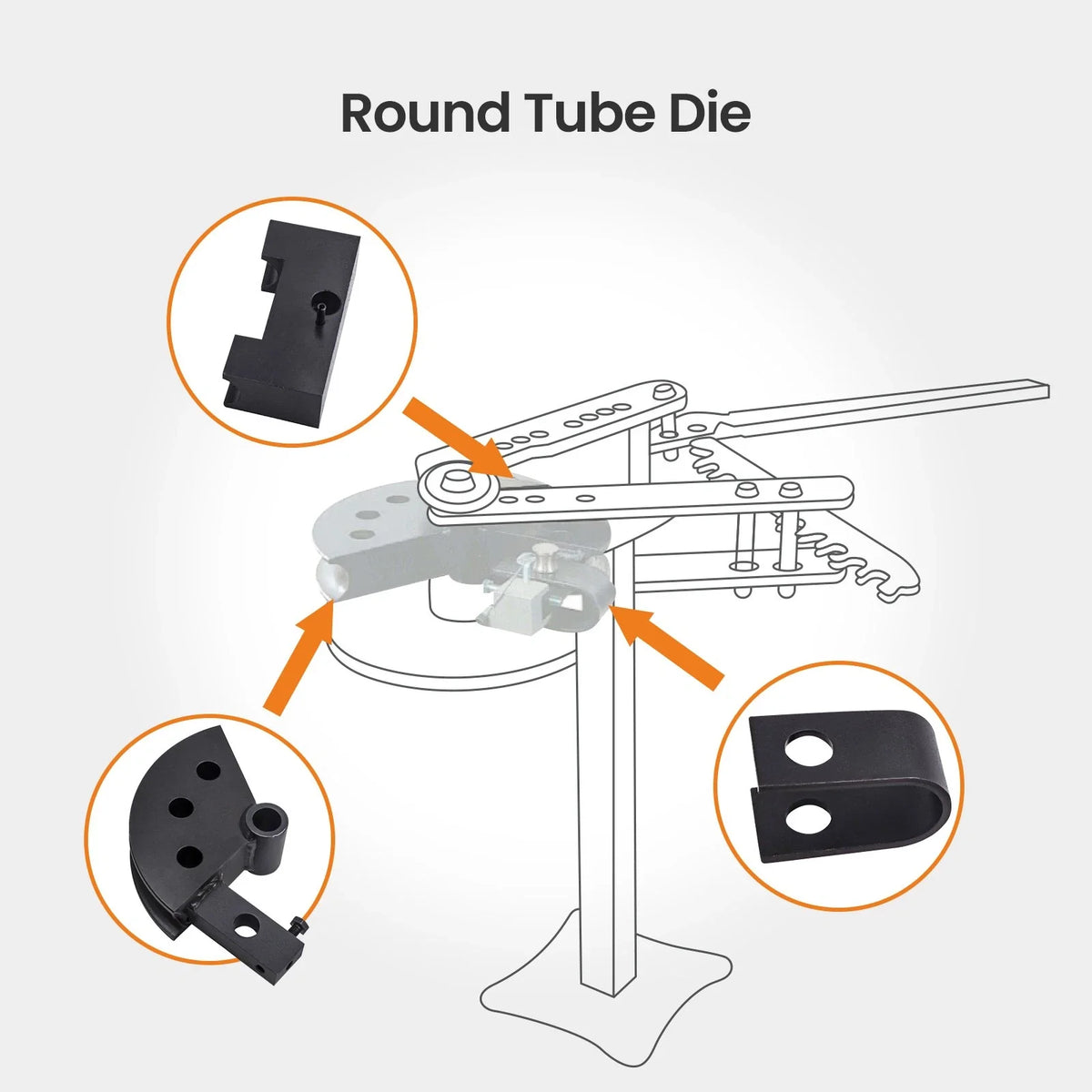 1-1/2" x 5" Tubing Bender Die for Round Tubing (Fits )