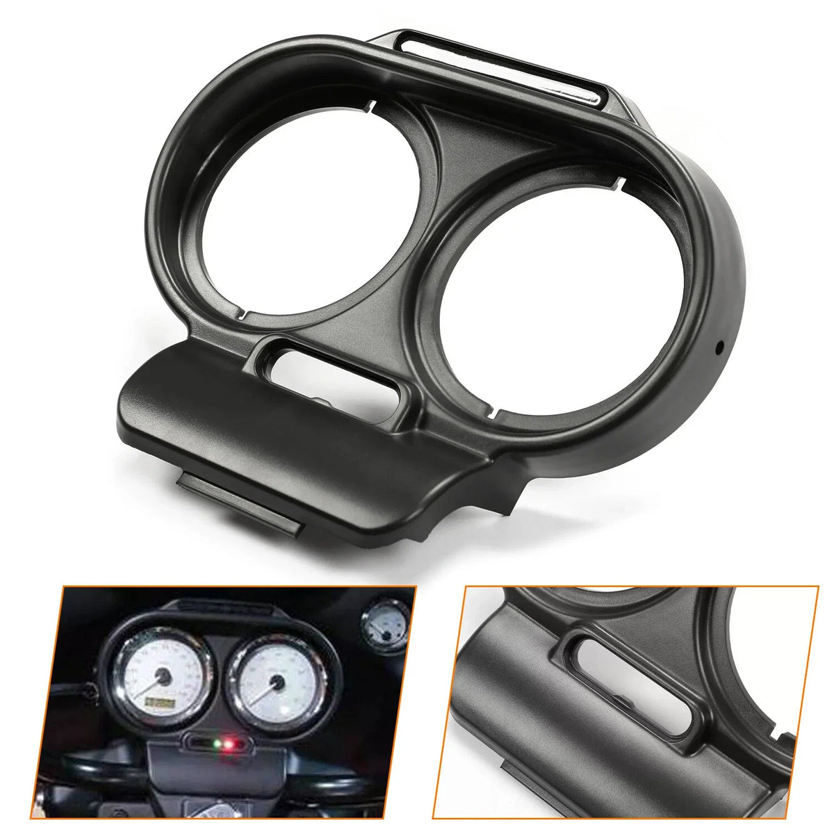 Black Gauge Cover Nacelle Fairing Speedometer for Harley Road Glide (1998–2013)