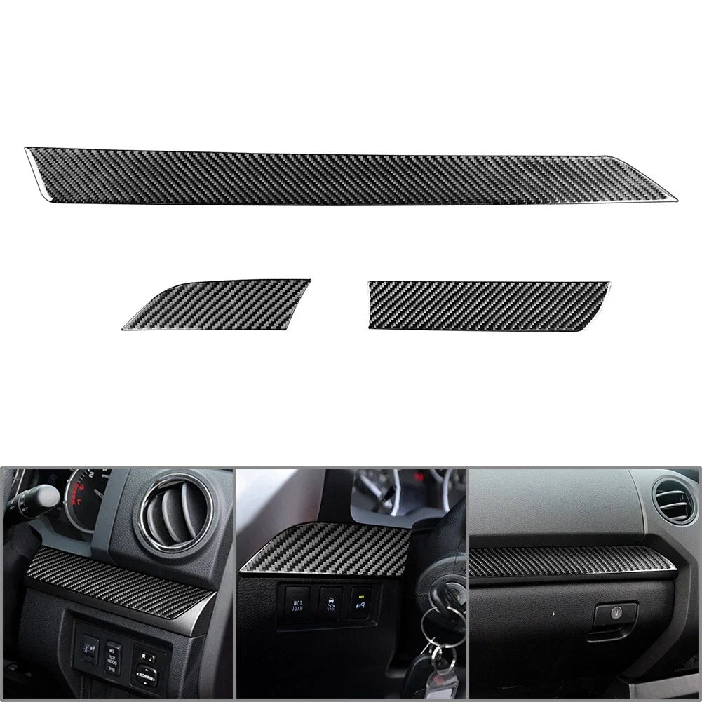 RHD Carbon Fiber Inner Dashboard Panel Cover Trim for Toyota Tundra (2014–2021)