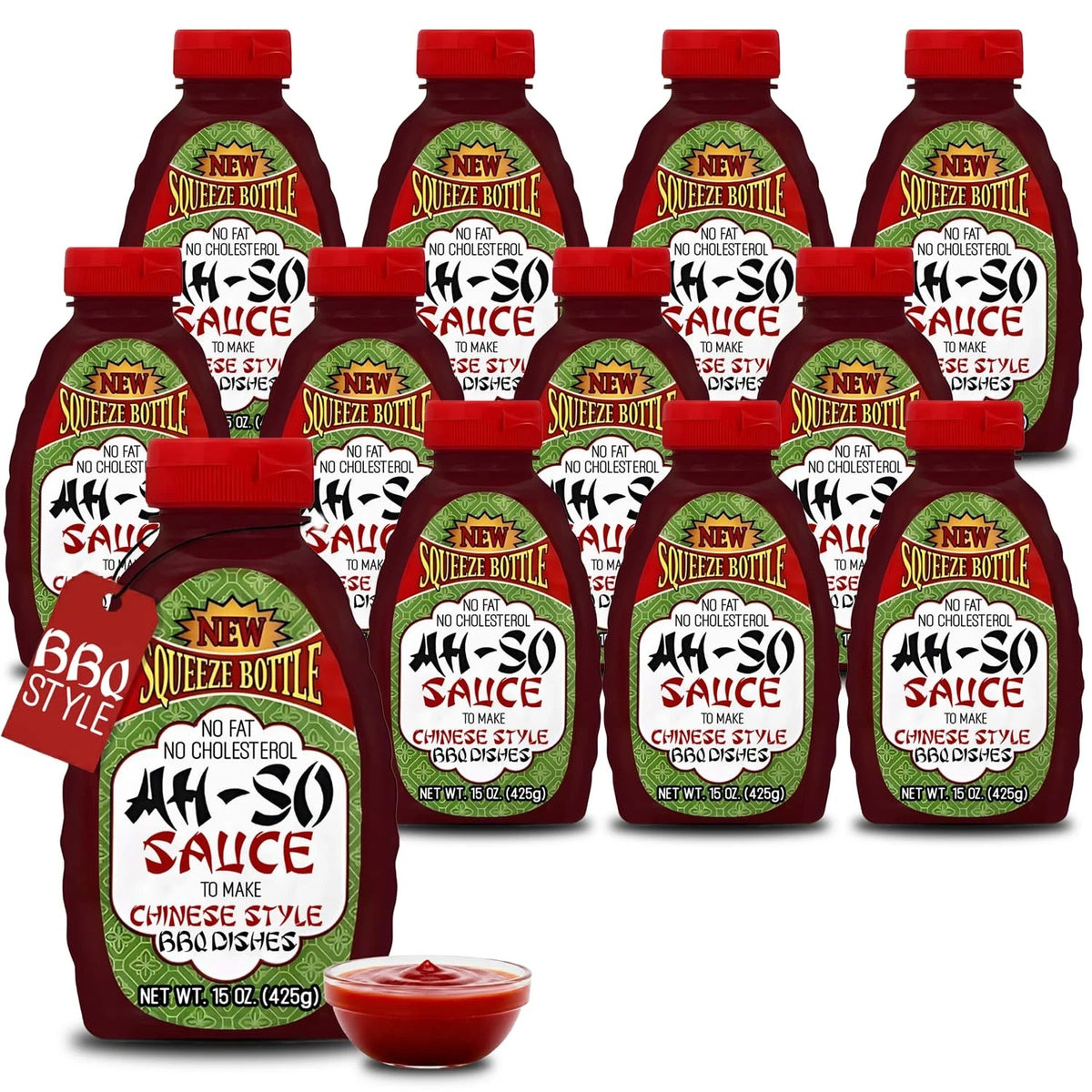 12 Pack of Ah-So Chinese-Style BBQ Sauce Red Rib 15 Ounce