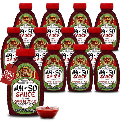 12 Pack of Ah-So Chinese-Style BBQ Sauce Red Rib 15 Ounce