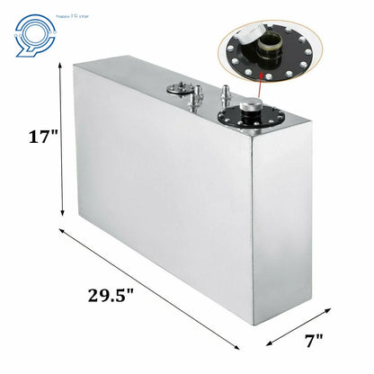 17 Gallon Aluminum Slim Race Drift Fuel Cell Gas Tank with Level Sender
