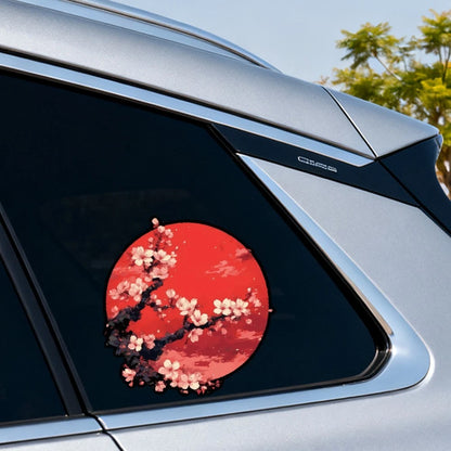 Cherry Blossom Themed Stickers for Laptop Window Thermos (Self-adhesive)