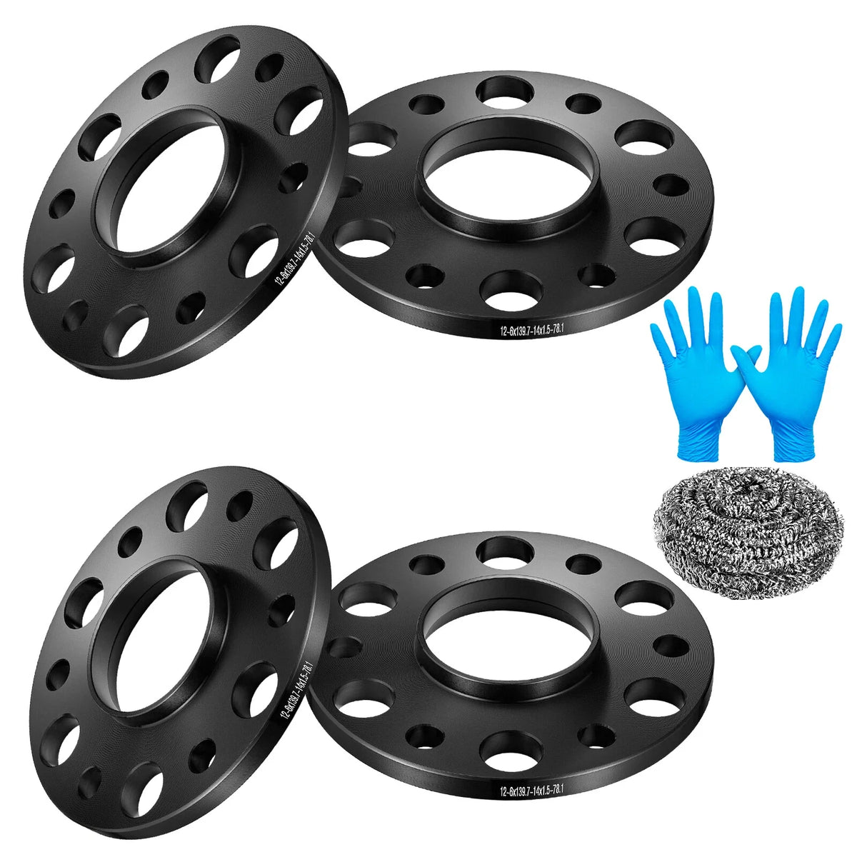 Set of 4 Hub Centric Wheel Spacers 12mm for Chevy 1500 GMC (Year Range)