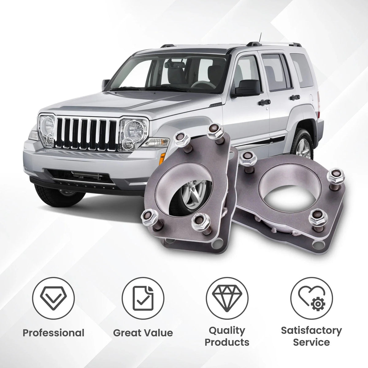 2" Front Leveling Lift Kit for Dodge Nitro (2007–2012) & Jeep Cherokee KJ KK (2002–2012)