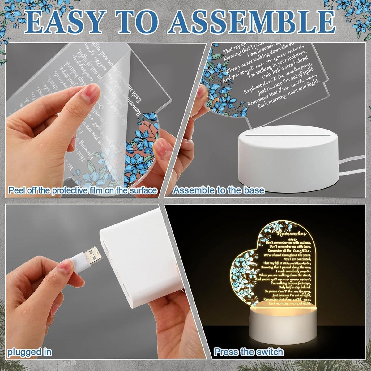 Night Light for Coume Memorial Gift