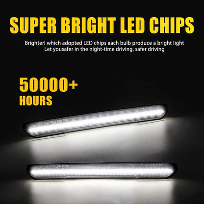 Set of 2 Clear White LED Wheel Fender Side Marker Lights for GMC Sierra 2500 3500 (2020–2024)