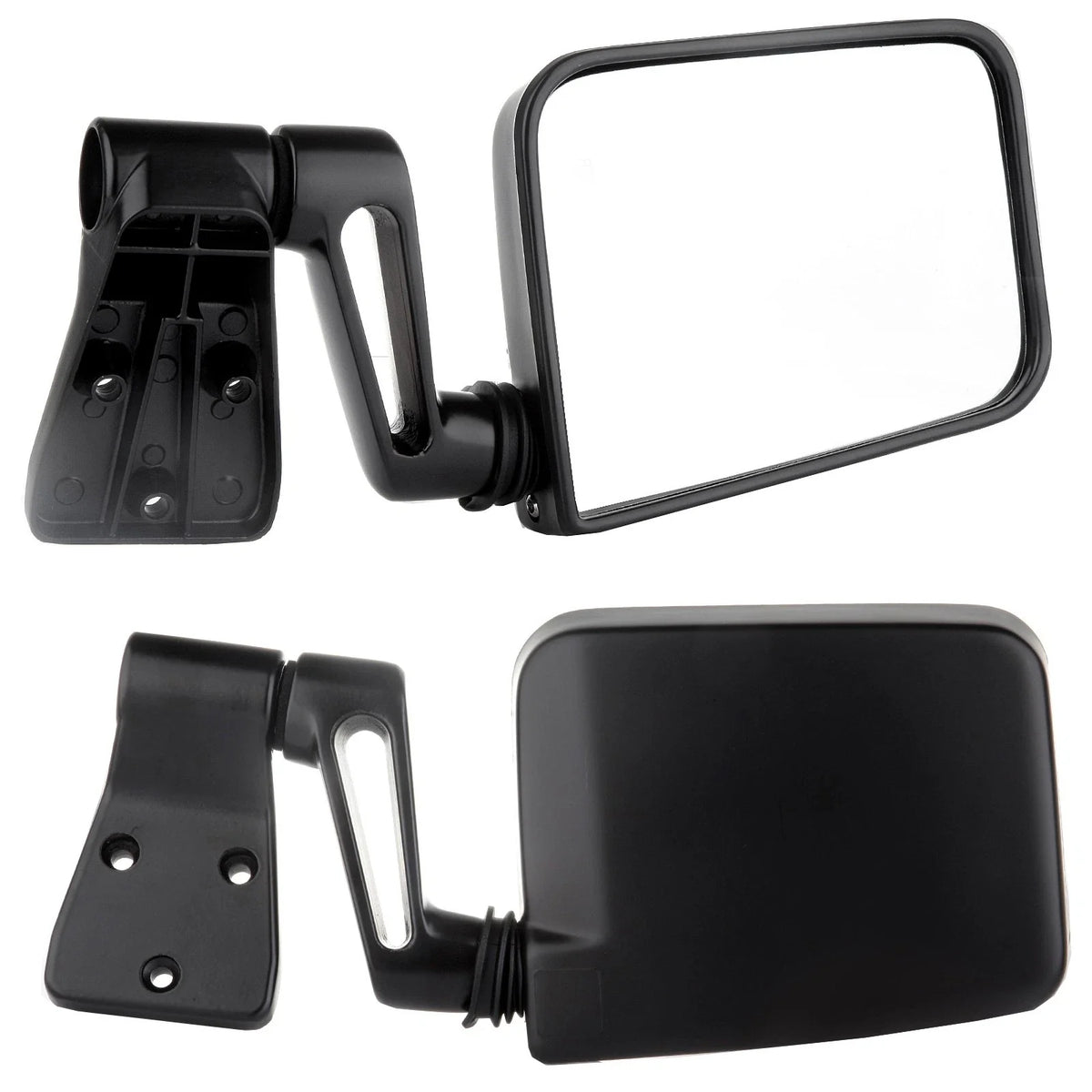 Set of 2 Manual Black Door Mirrors for Jeep Wrangler (1987–2002)