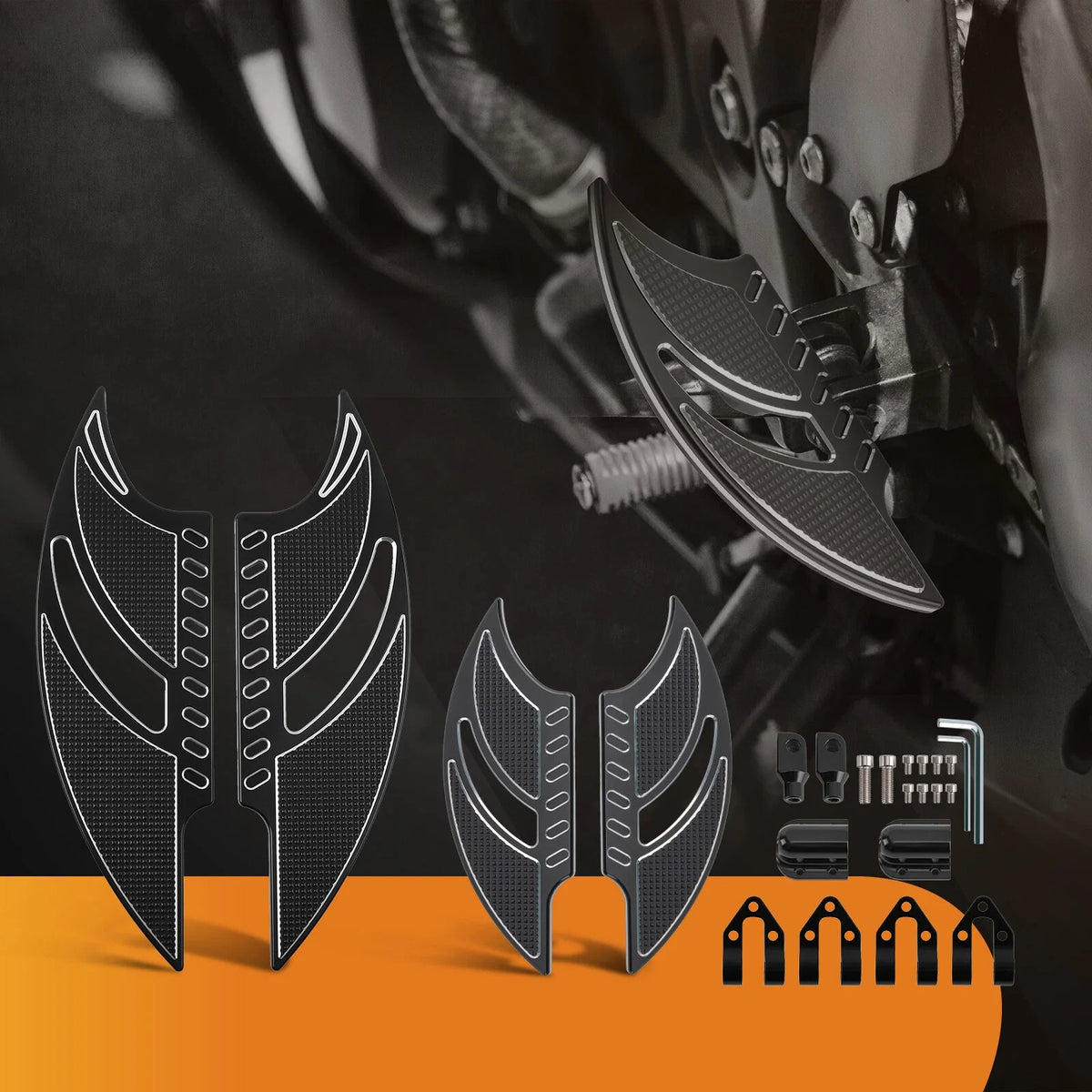 Floorboards Foot Pegs for Harley Softail, Dyna, Road King