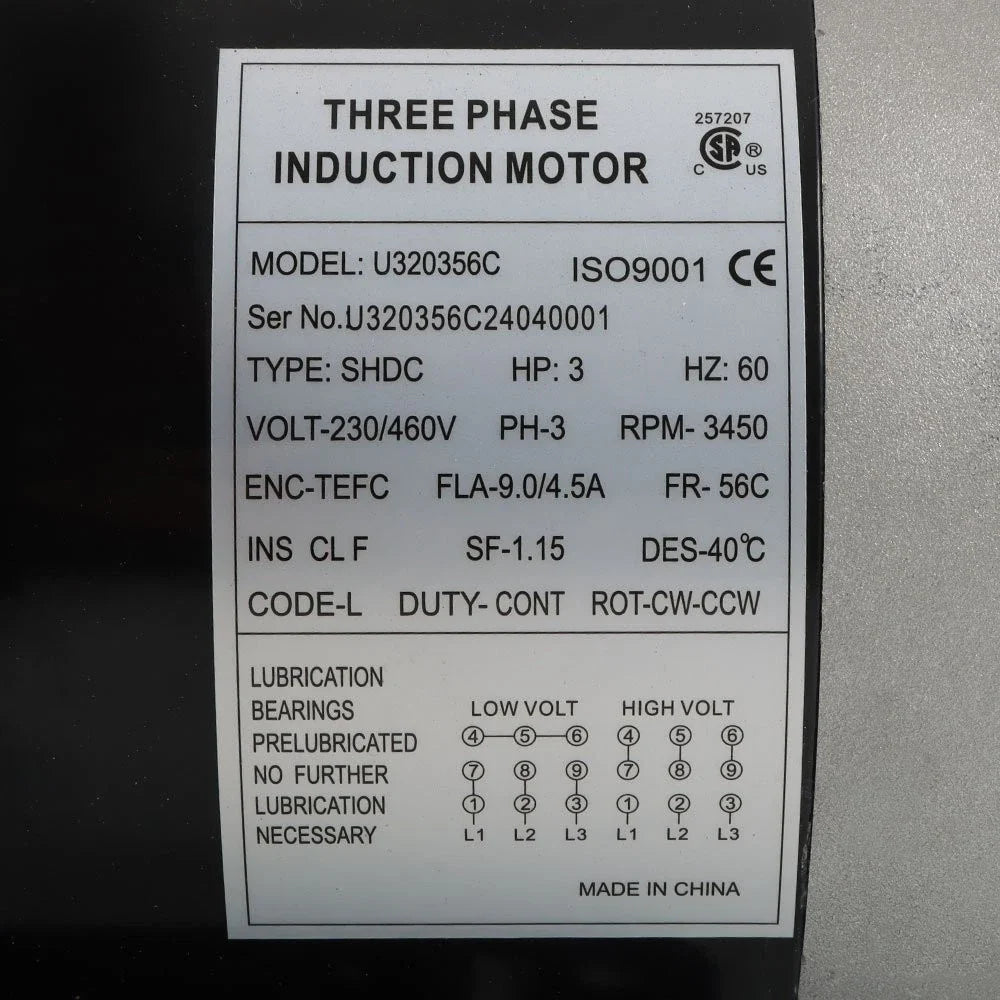 3HP Three Phase Motor for General Purpose (230V/460V)