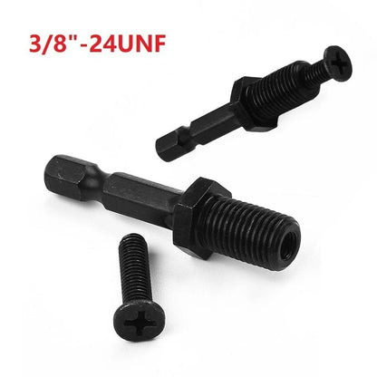 1/4 Hex Black Adapter to 3/8-24UNF for Drill Bit Chuck (UK)