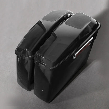 Vivid Black Hard Saddlebags w/ 6x9" Speaker Lid for Harley Touring (2014–2023)
